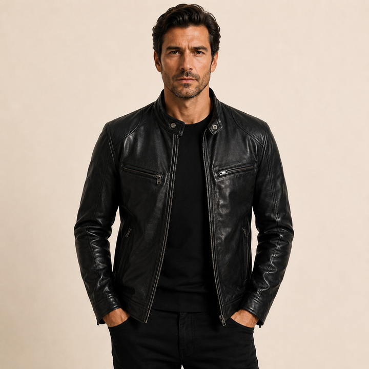 Henry | Chaqueta de cuero informal