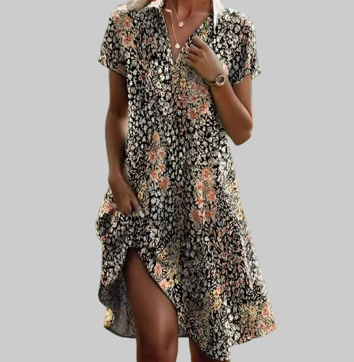 Basia | Vestido bohemio con estampado floral