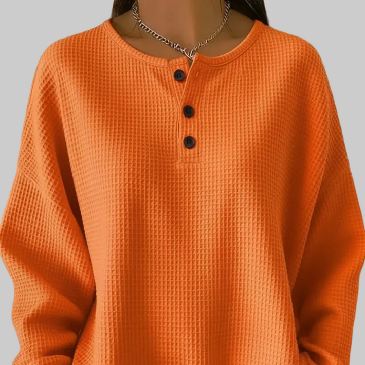 Becca | Blusa de gofre de corte holgado