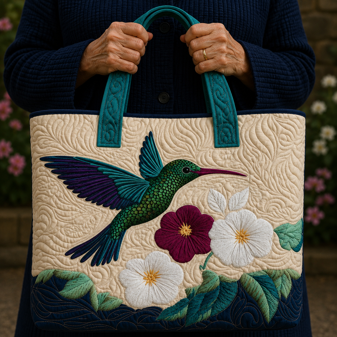 Flores y Colibrí | Bolso Artesanal