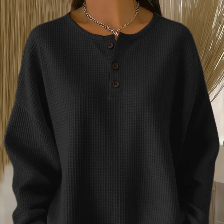 Becca | Blusa de gofre de corte holgado