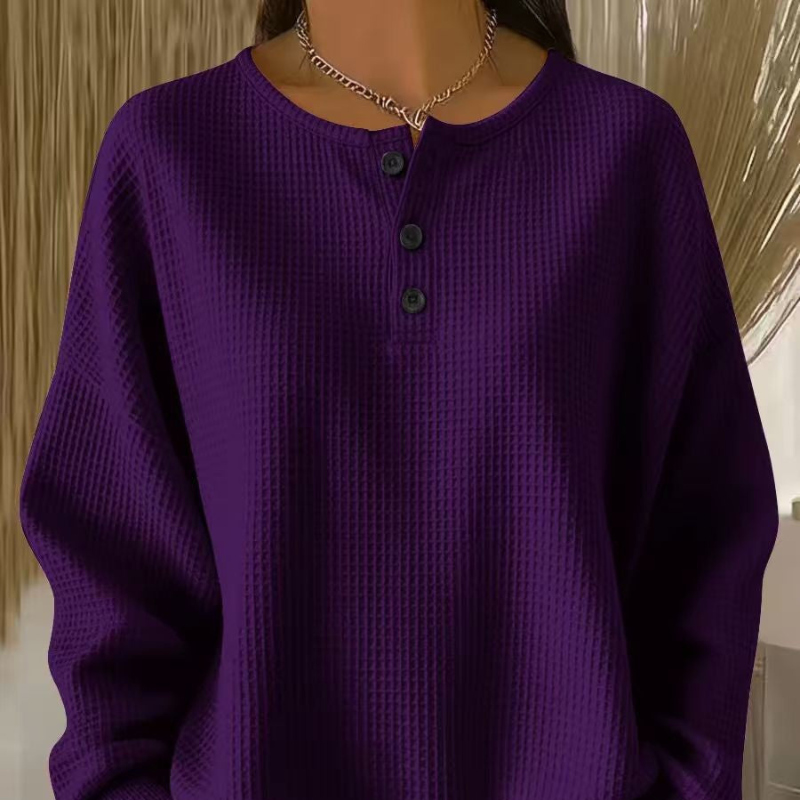 Becca | Blusa de gofre de corte holgado