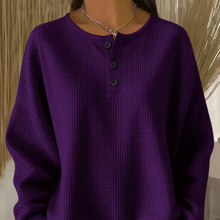 Becca | Blusa de gofre de corte holgado
