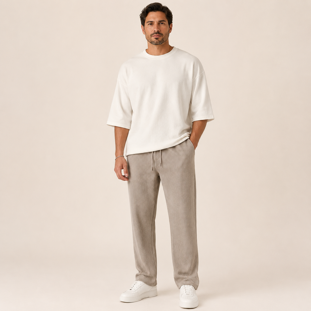 Żelisław | Pantalón holgado de canalé
