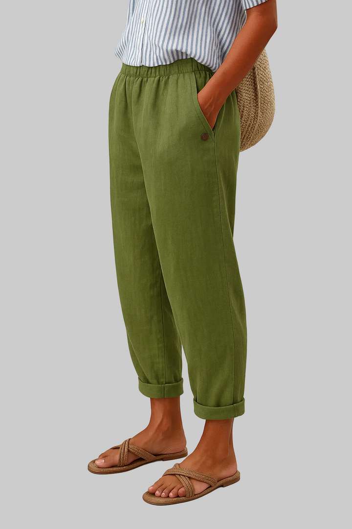 Chica | Pantalones elegantes con bolsillos laterales