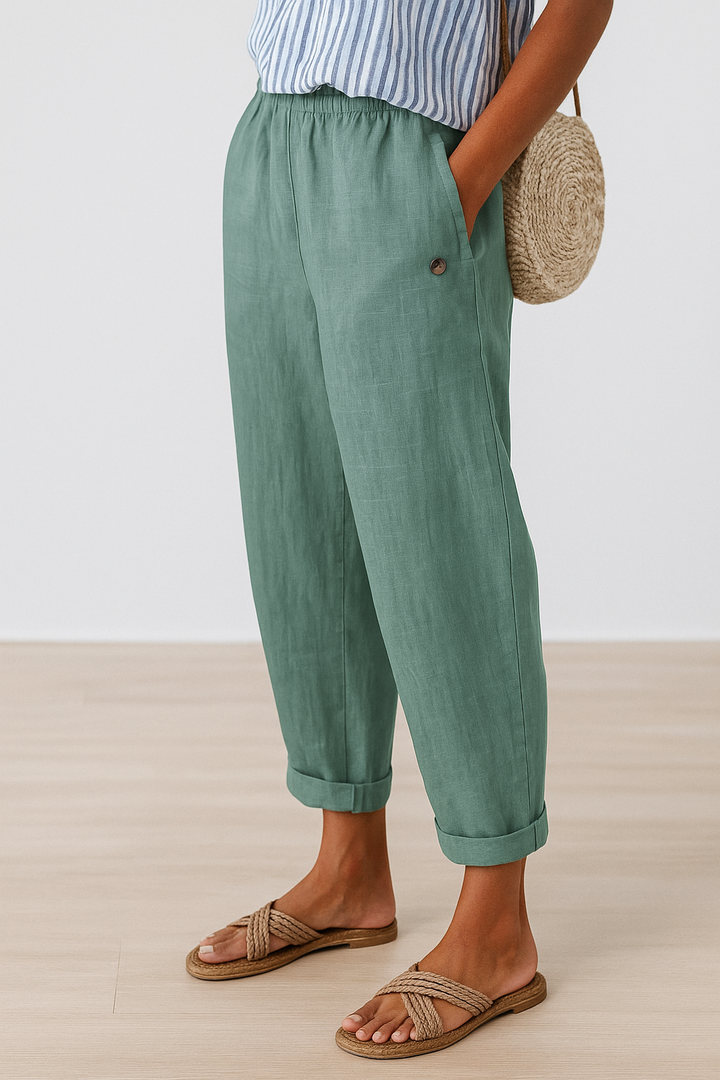 Chica | Pantalones elegantes con bolsillos laterales