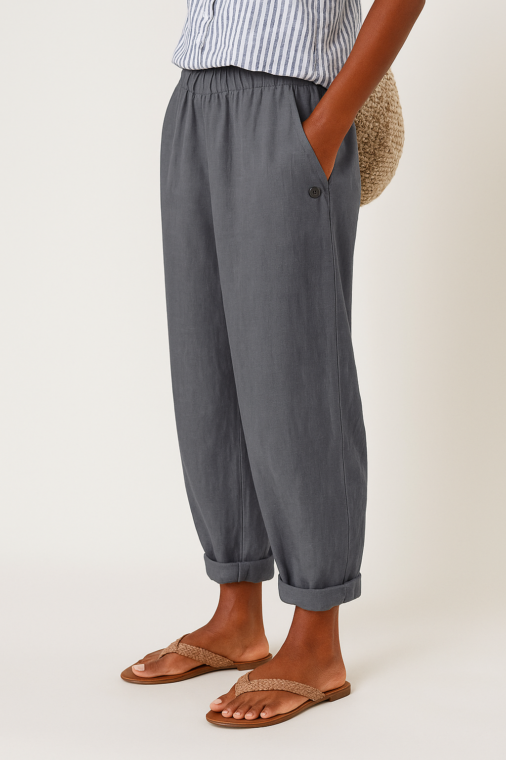 Chica | Pantalones elegantes con bolsillos laterales