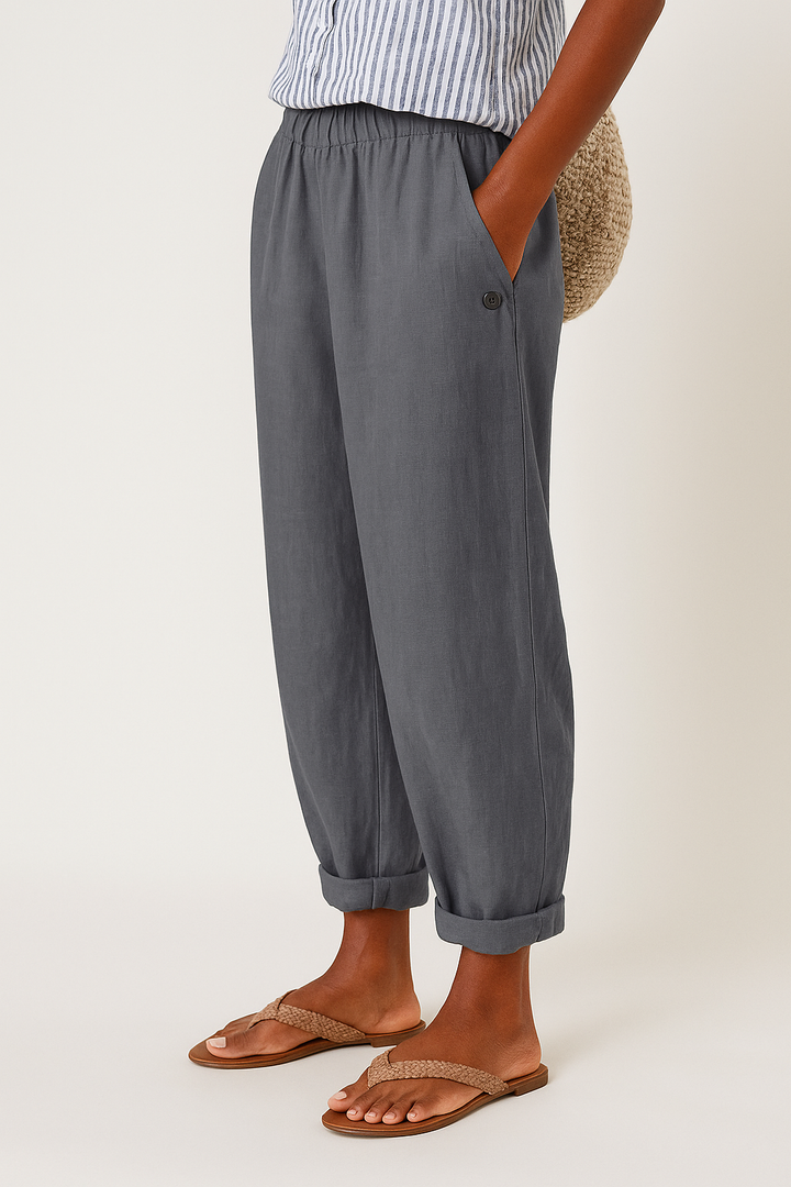 Chica | Pantalones elegantes con bolsillos laterales