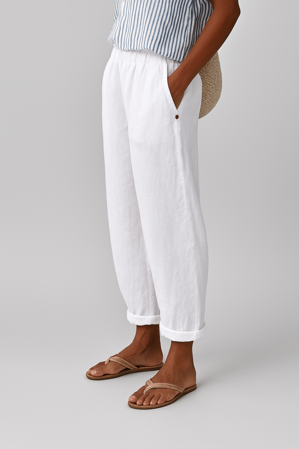 Chica | Pantalones elegantes con bolsillos laterales