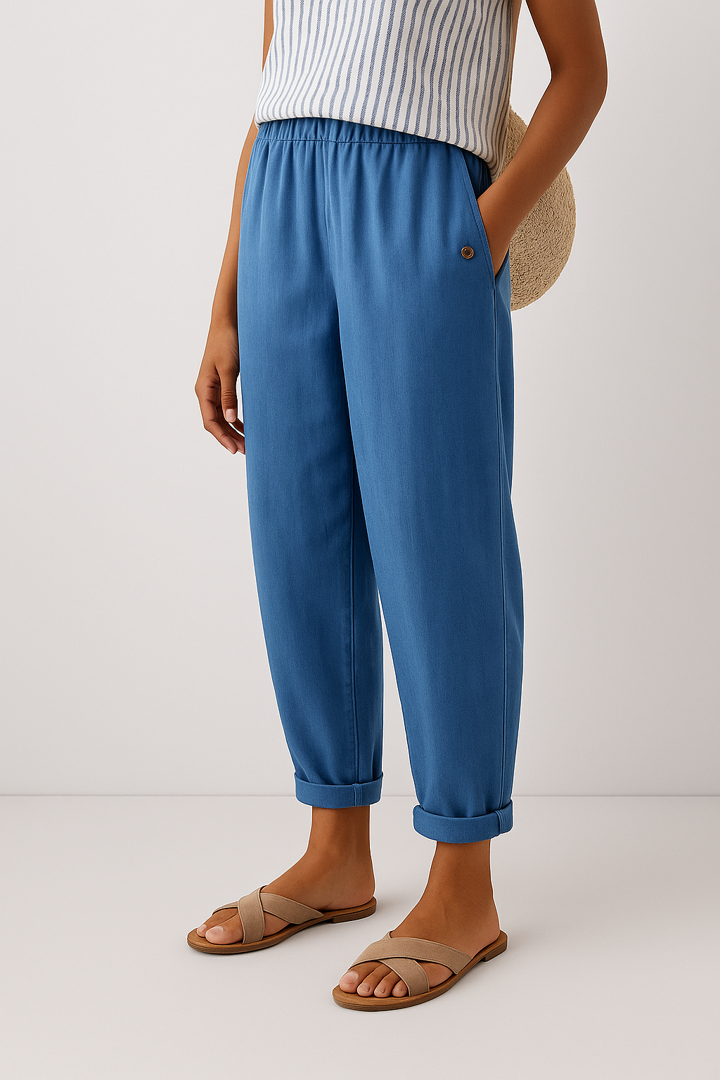 Chica | Pantalones elegantes con bolsillos laterales