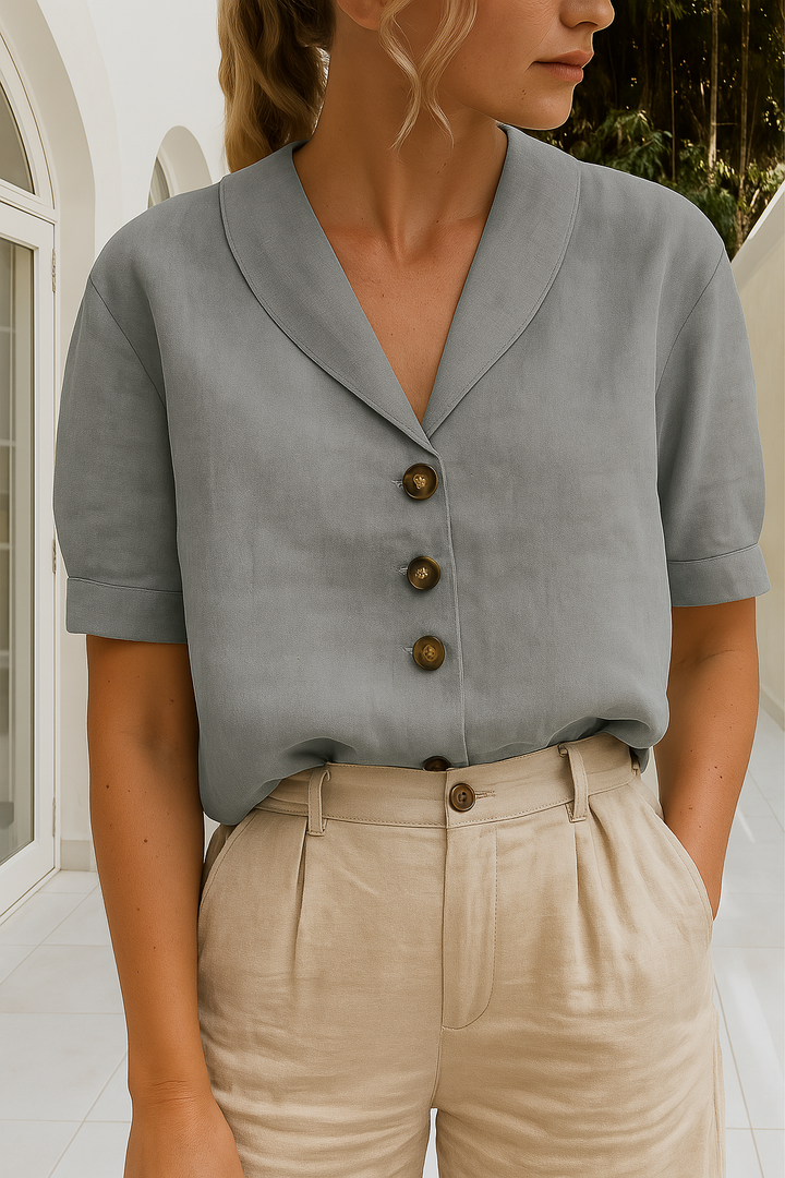 Evelinda | Blusa elegante de lino
