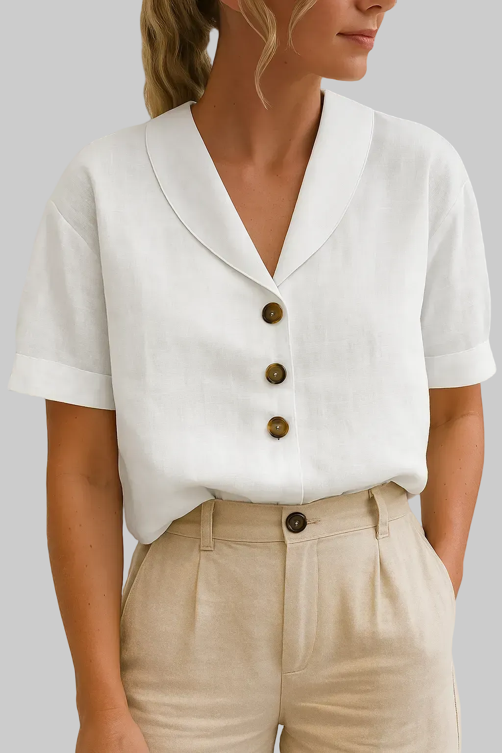 Evelinda | Blusa elegante de lino