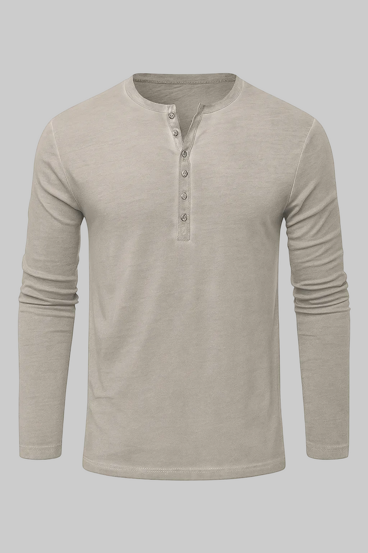 Camiseta Henley para Hombre | Estilo Holgado