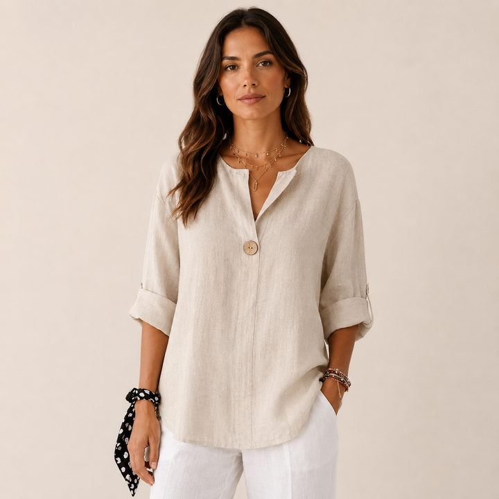 Kamila | Blusa informal con cuello en V