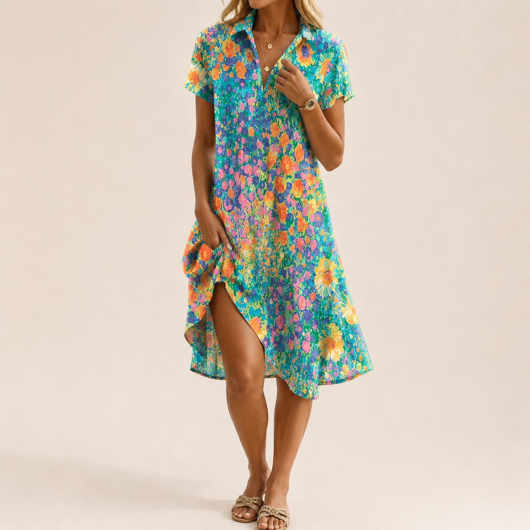Basia | Vestido bohemio con estampado floral