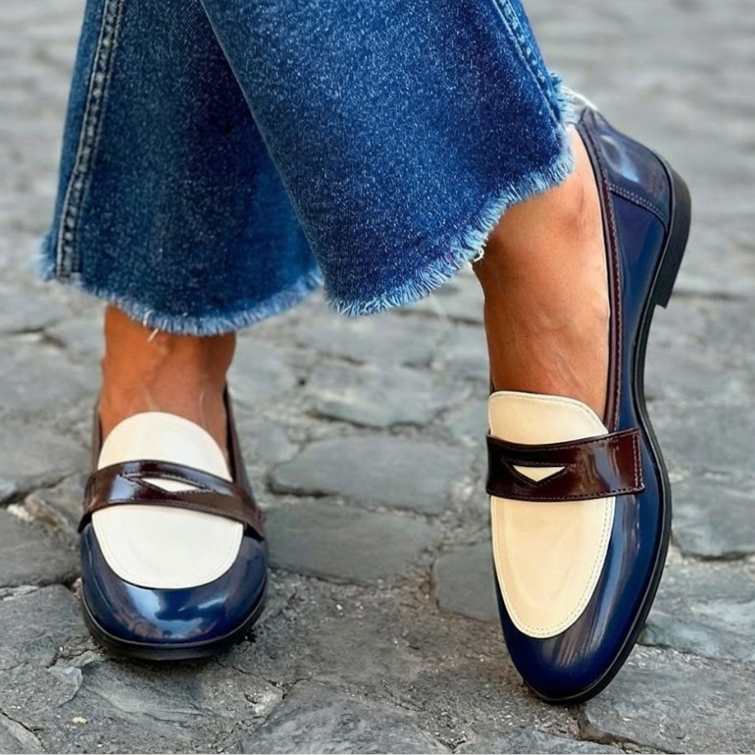 Claudia | Mocasines en contraste