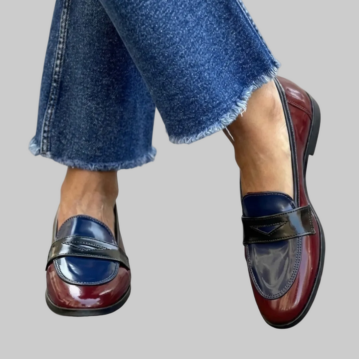 Claudia | Mocasines en contraste