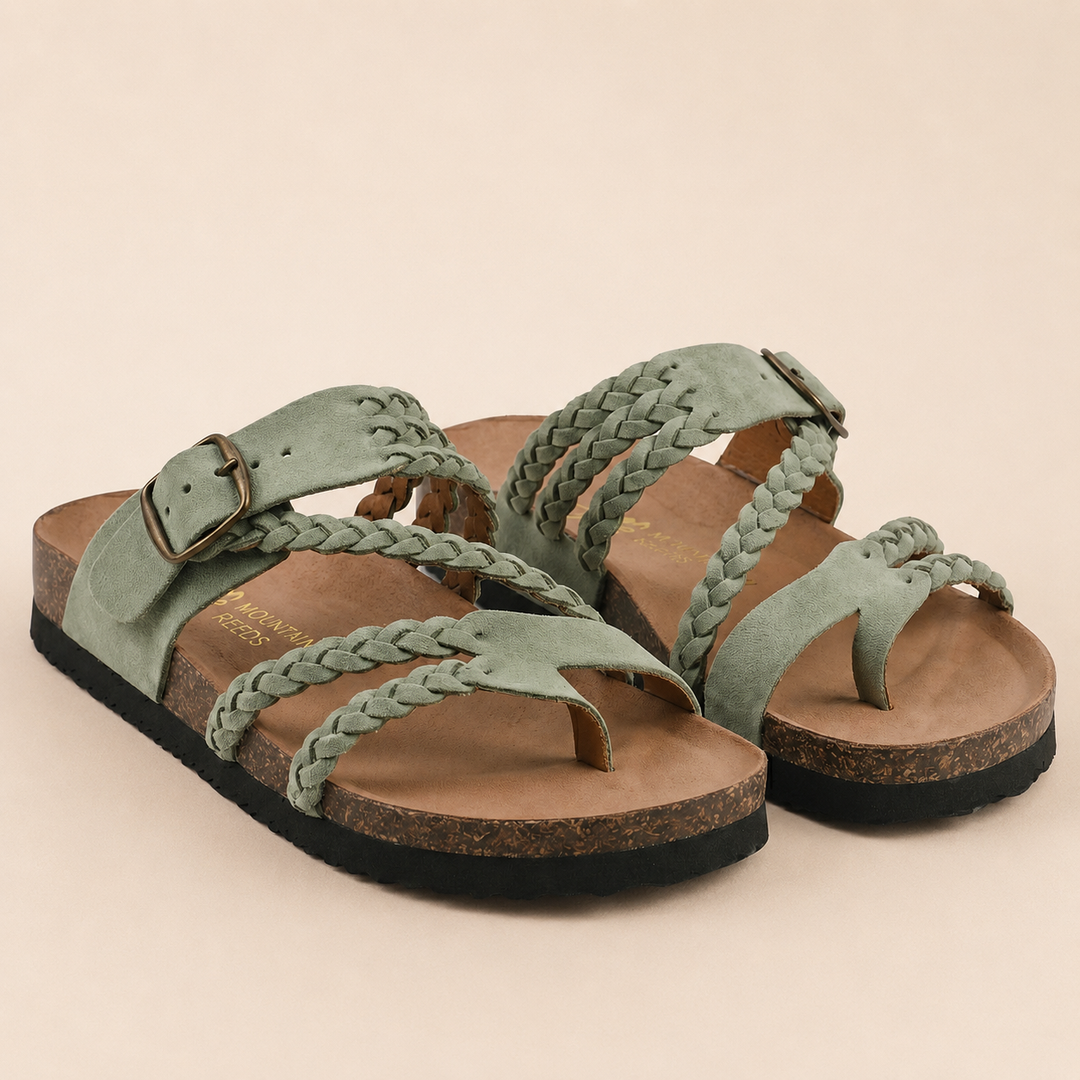Margarida | Sandalias bio con tiras trenzadas