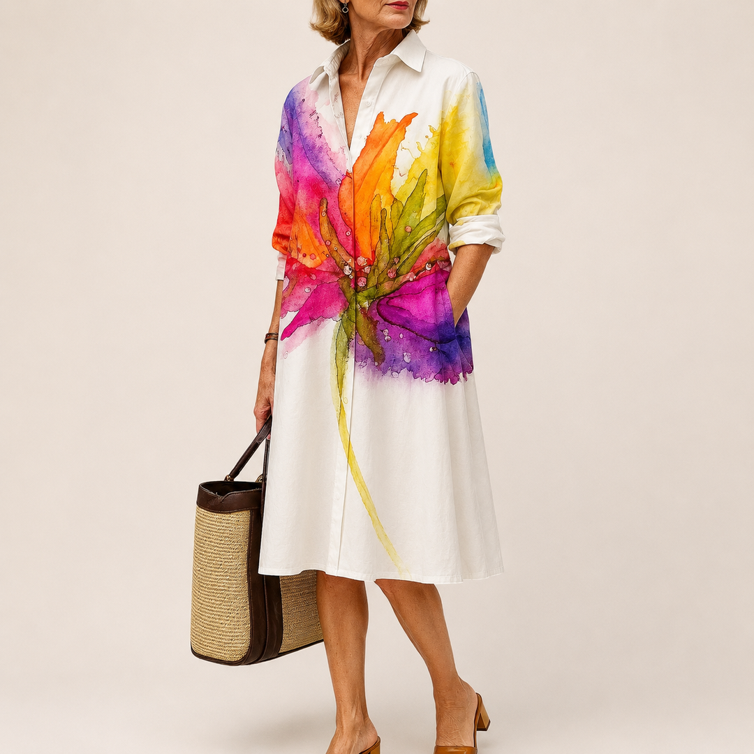 Doris | Vestido Midi Elegante de Verano