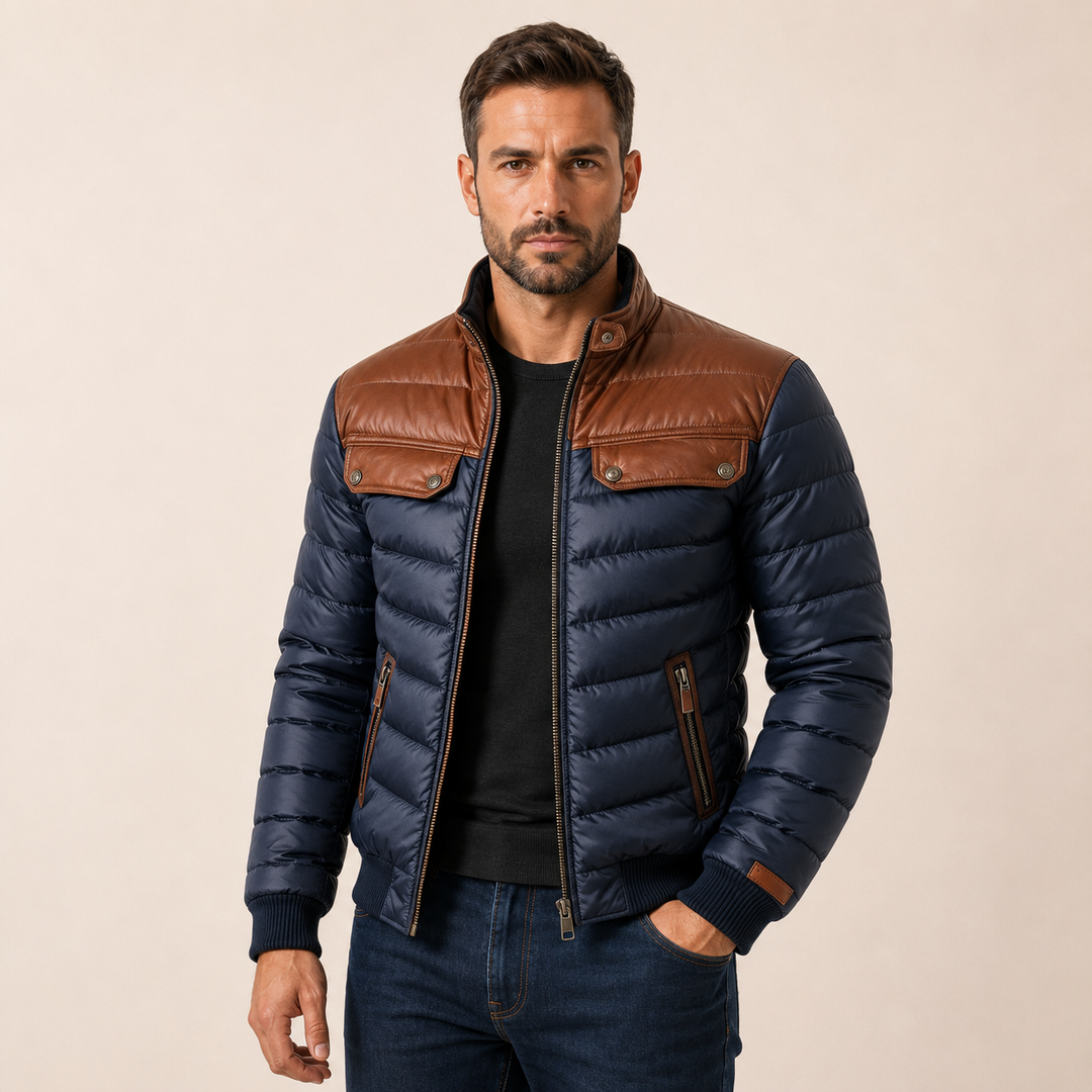 Aleksander | Chaqueta Acolchada Azul Marino