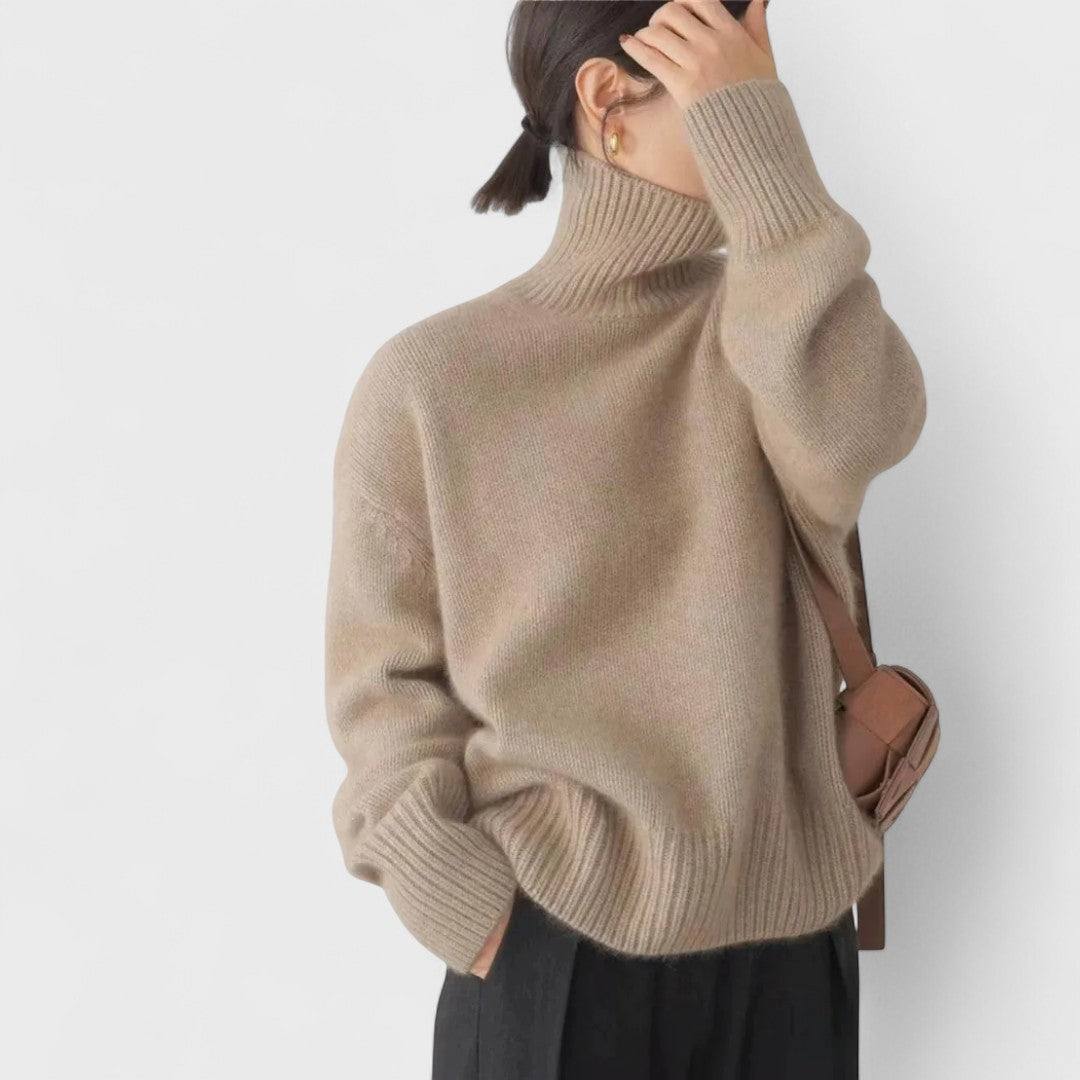 Izabella | Jersey de cuello vuelto de cachemira