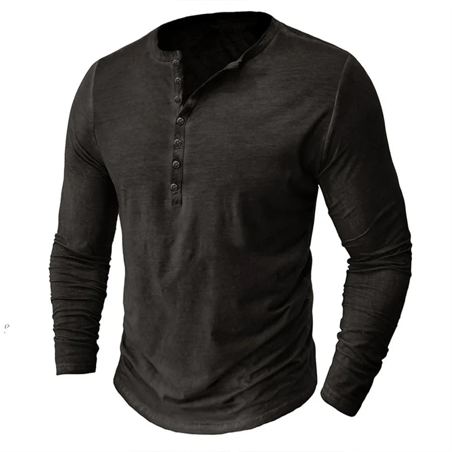 Camiseta Henley para Hombre | Estilo Holgado
