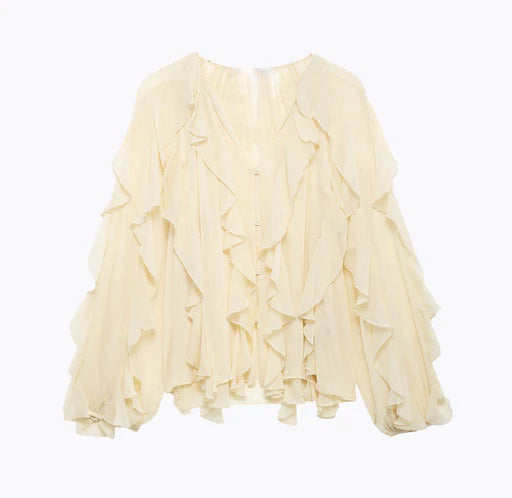 Pilar | Blusa con volantes