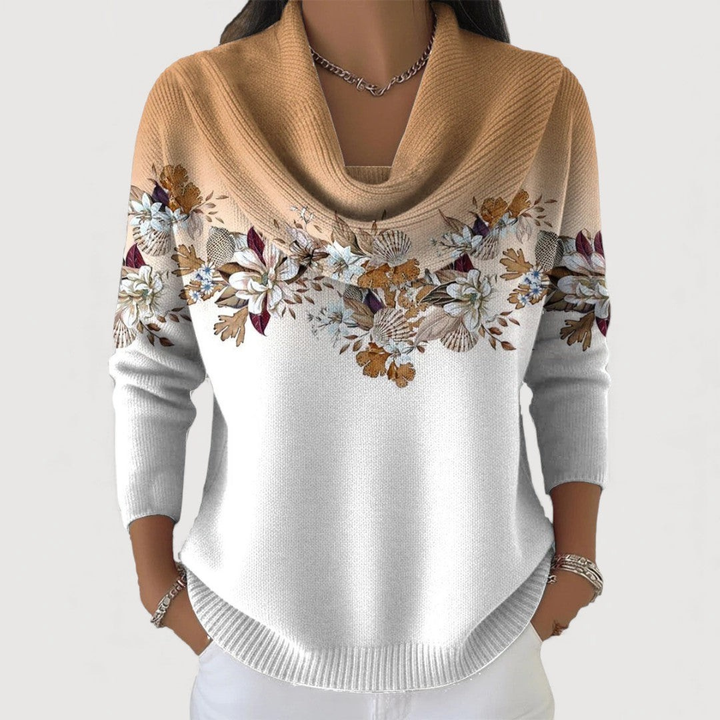 Alora | Suéter con estampado floral y suave escote