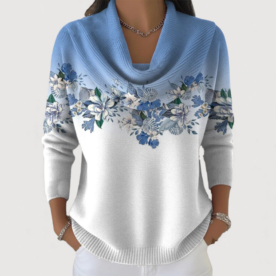 Alora | Suéter con estampado floral y suave escote