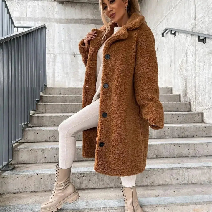 Katarina | Elegante abrigo Teddy