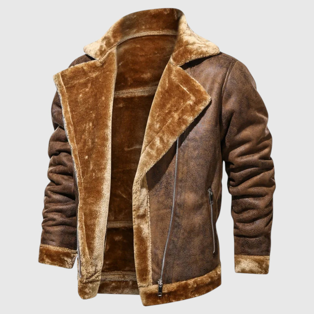 Nikolái | Chaqueta de cuero forrada