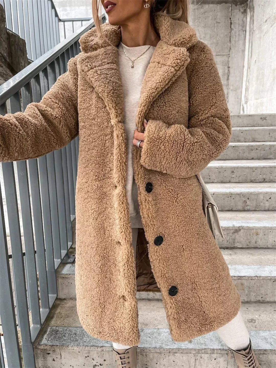 Katarina | Elegante abrigo Teddy