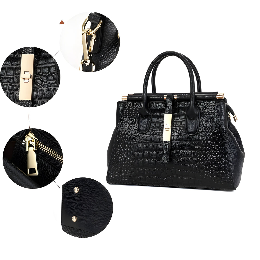 Elysian | Bolso de mano con estampado de cocodrilo
