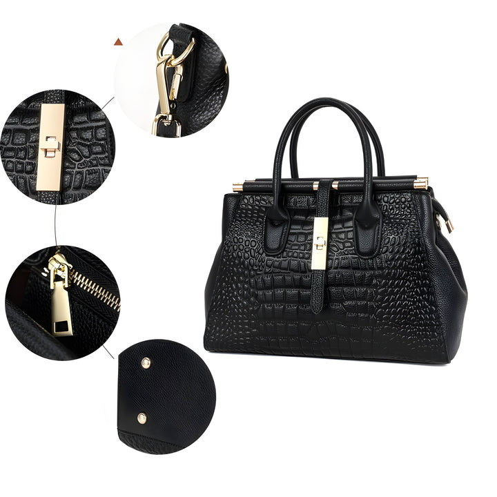 Elysian | Bolso de mano con estampado de cocodrilo