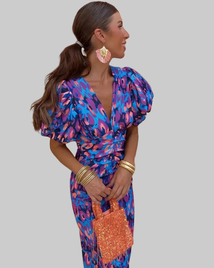 Simona | Vestido Elegante con Cuello en V