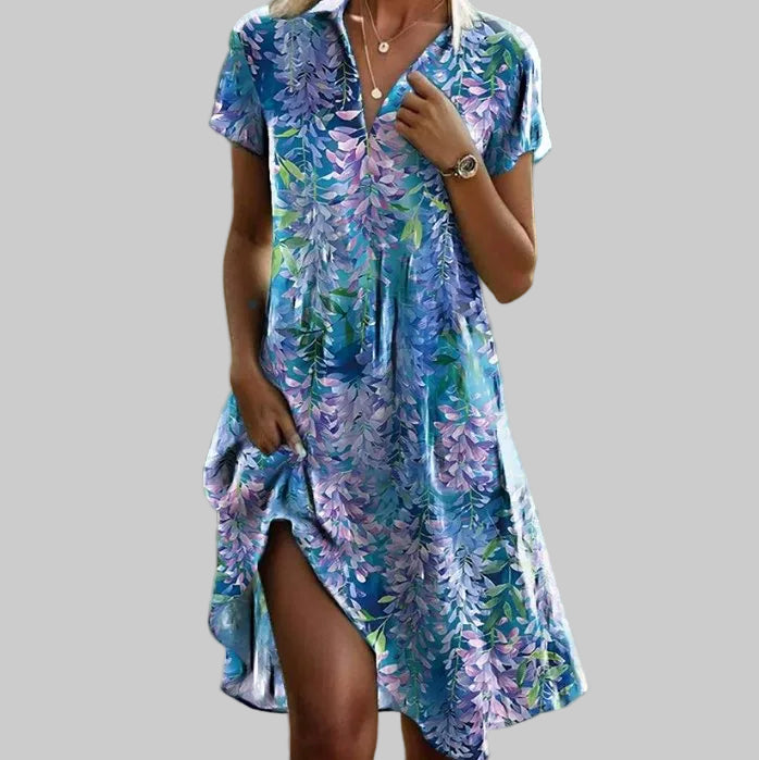 Basia | Vestido bohemio con estampado floral