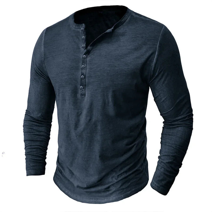 Camiseta Henley para Hombre | Estilo Holgado