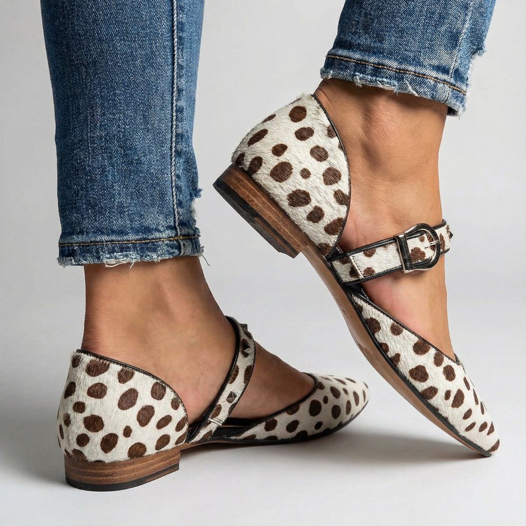 Leo | Zapatillas Planas con Estampado de Leopardo