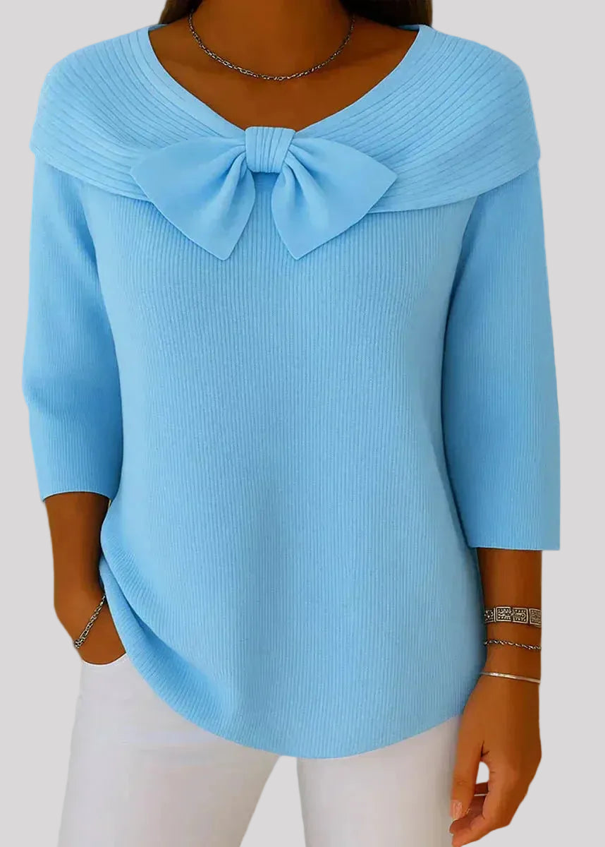 Lirya | Elegante blusa de punto con lazo