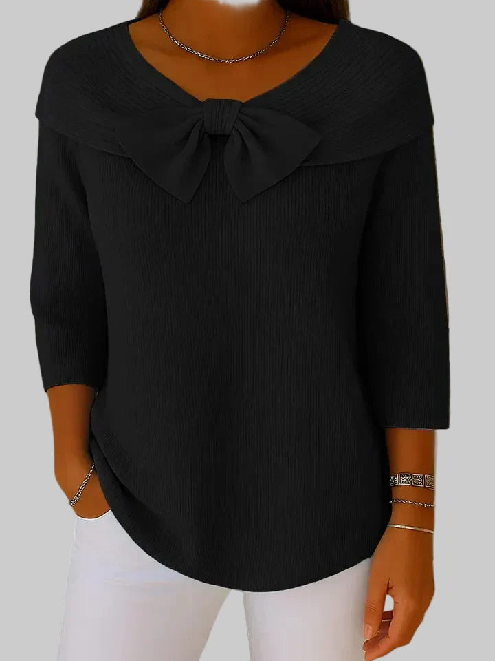 Lirya | Elegante blusa de punto con lazo
