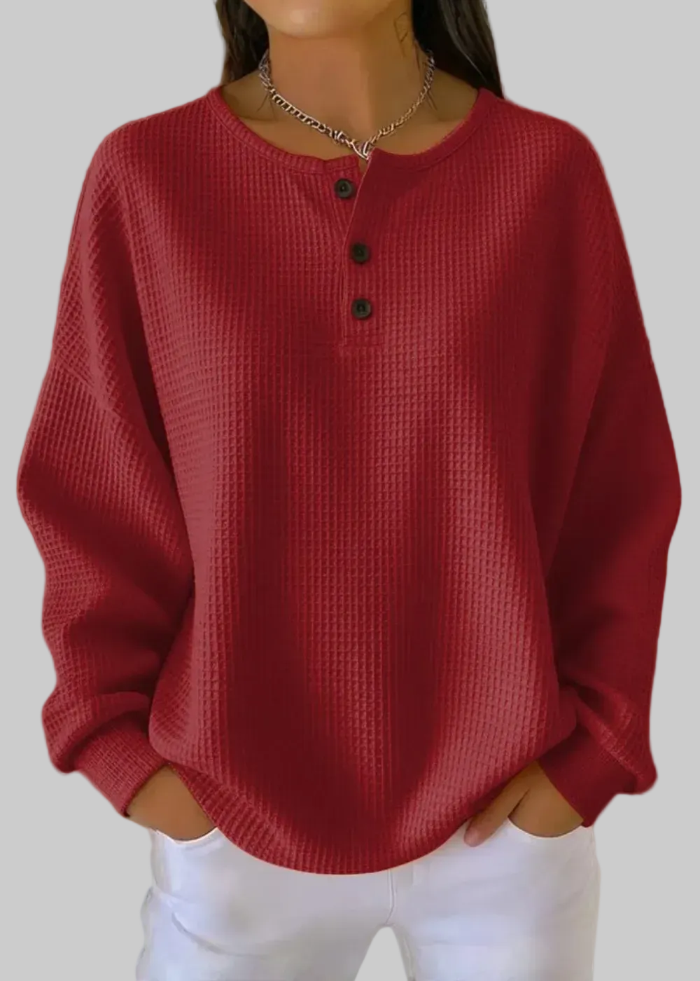 Becca | Blusa de gofre de corte holgado