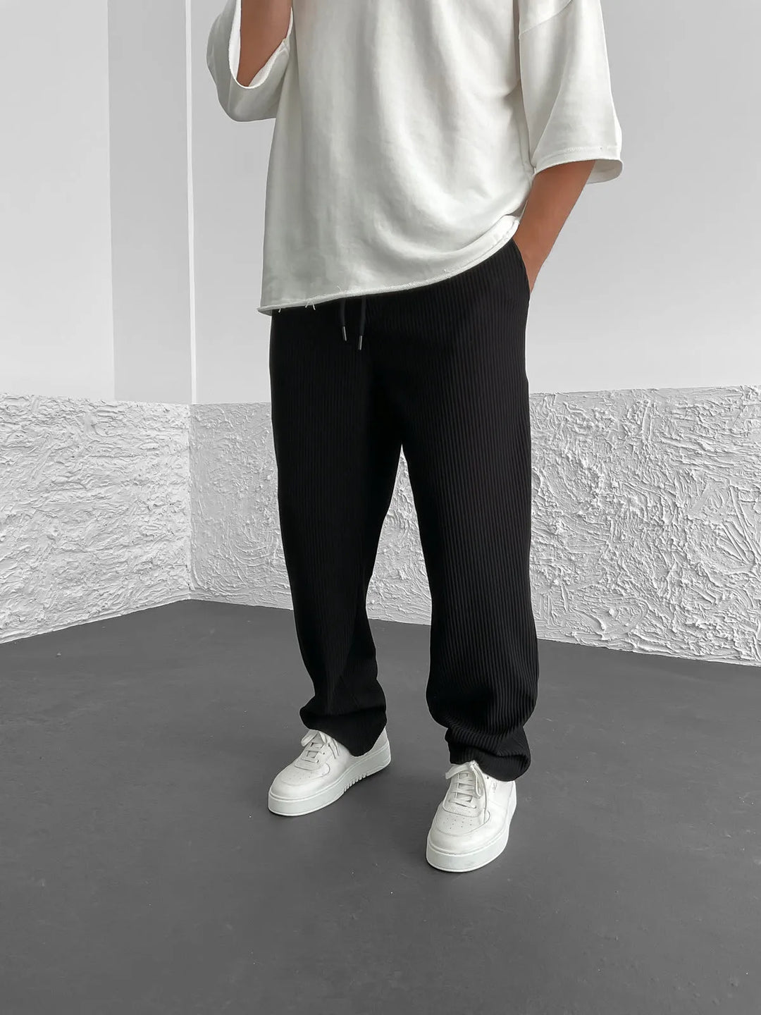 Żelisław | Pantalón holgado de canalé