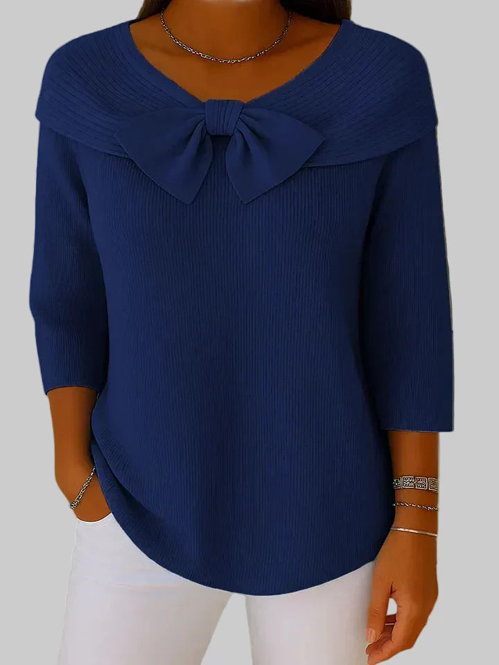 Lirya | Elegante blusa de punto con lazo