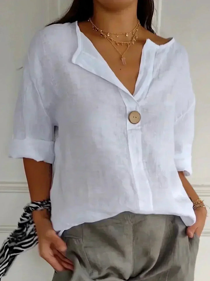 Kamila | Blusa informal con cuello en V