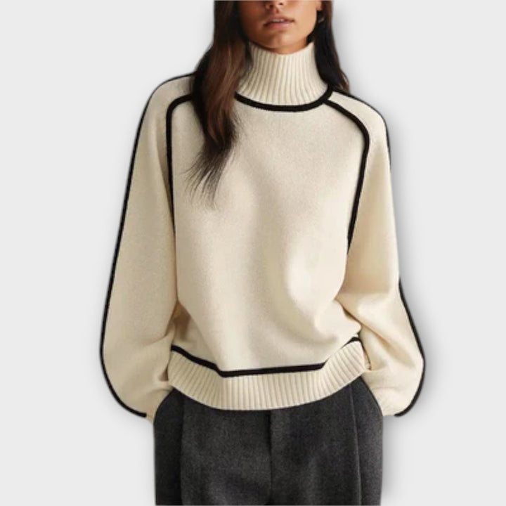 Dana | Jersey de cuello alto elegante