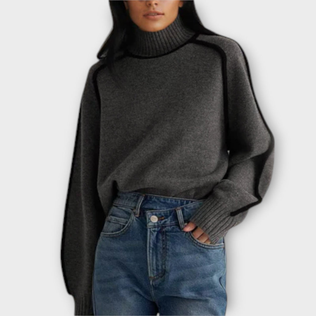 Dana | Jersey de cuello alto elegante