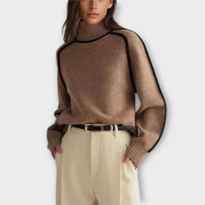 Dana | Jersey de cuello alto elegante
