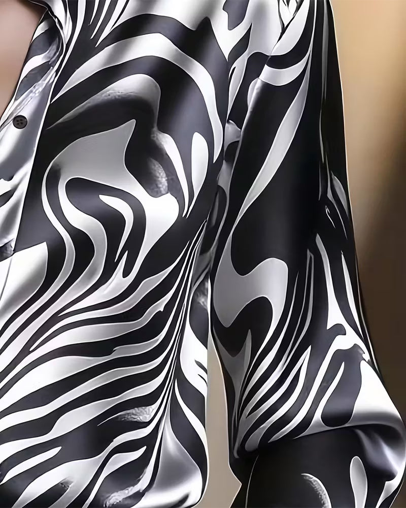 Cebra | Camisa elegante y chic con un estampado llamativo