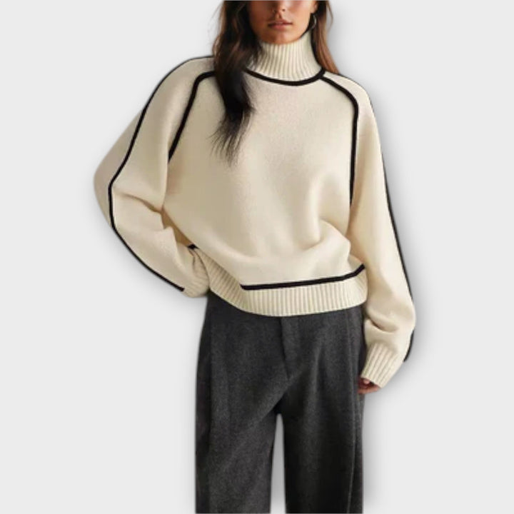 Dana | Jersey de cuello alto elegante