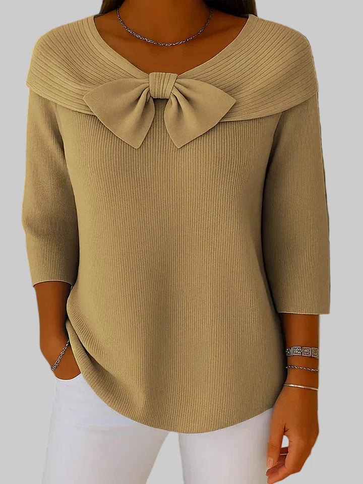 Lirya | Elegante blusa de punto con lazo